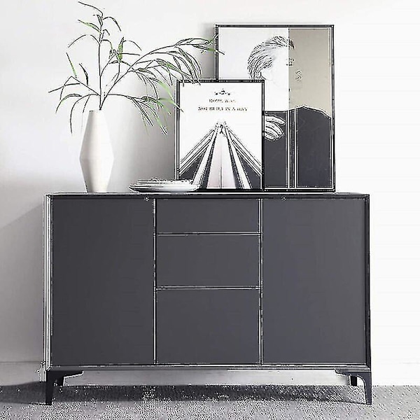 Set med 4 svarta metalliska triangulära sängben DIY möbel sofaben - 10 cm