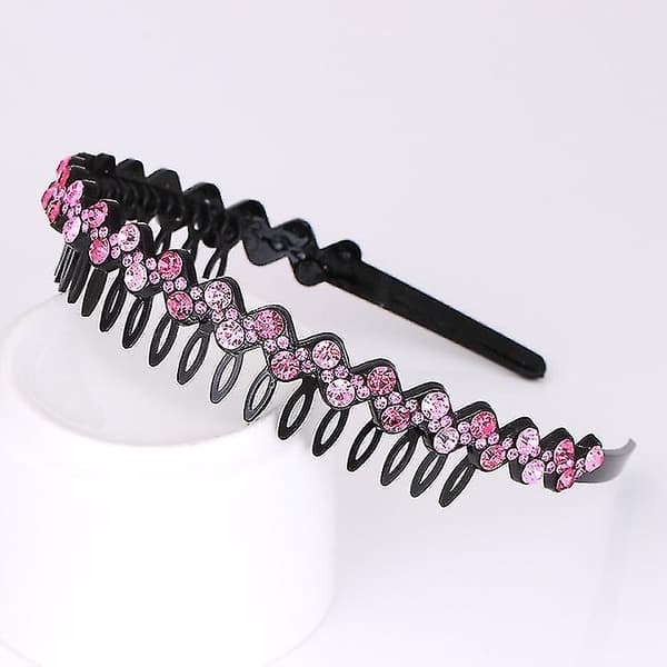 Halkfri pannband för kvinnor, hårband, hårbåge, blomma, strass, håraccessoar, 1 st