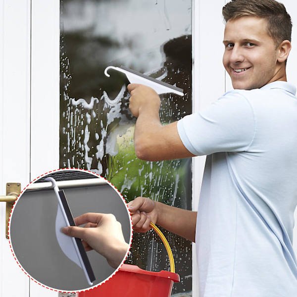 Mini Wiper til rengøring af badeværelse, køkken, glas, forfængelighedsbordplade, spejl (hvid)