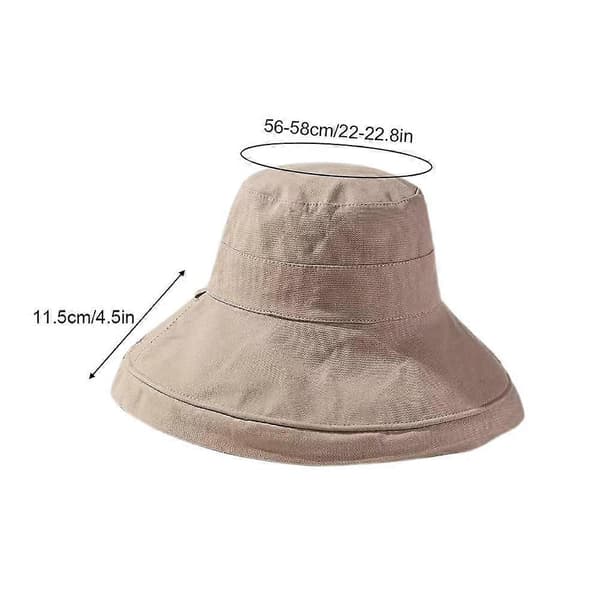Vendbar bøttehatt for kvinner - Solhatt med bred brem og blomstermønster Blue