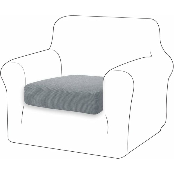 Stretch cover Soffa Cover Möbelskydd Cover för soffa Enkelsits Cover för stol (Ljusgrå)