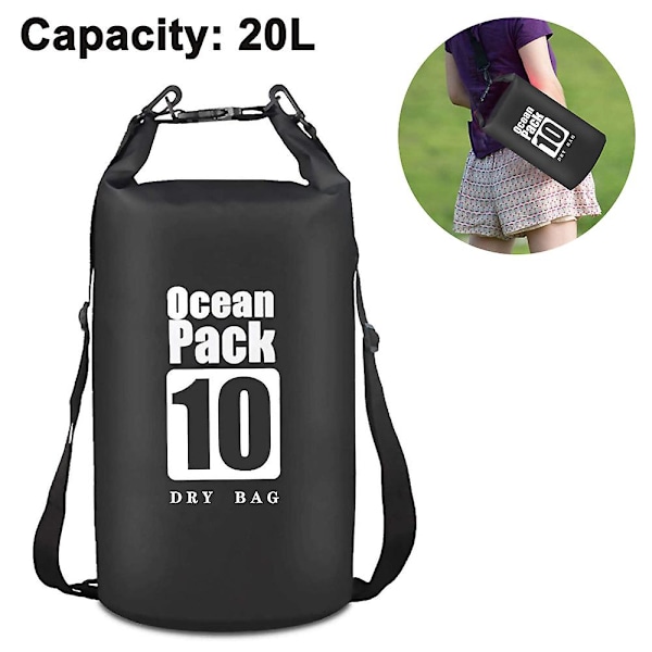 PVC Swimming Storage Bag - Black 20L