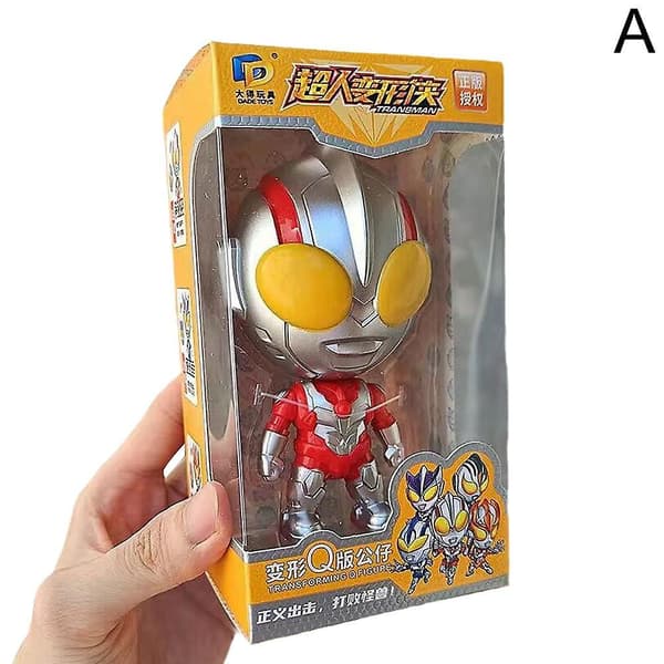 Versi Ultraman Leke Figur Leke Kapsel Deformasjon Leke Til Gutter (Rød)