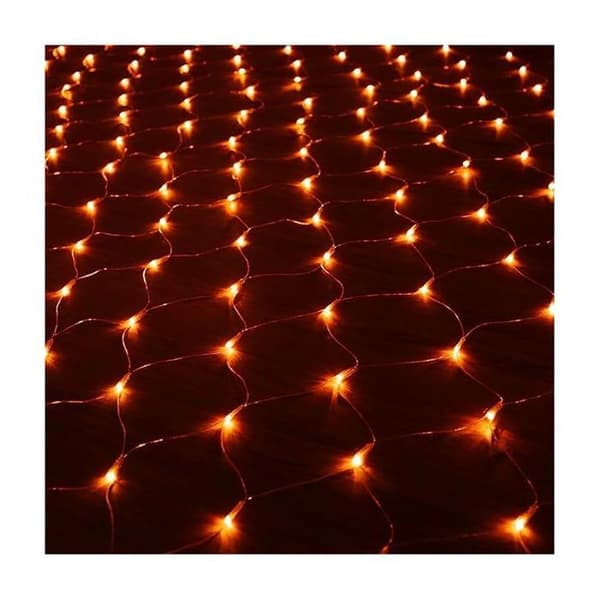 96 LED Rødt Lysnett 1.5x1.5m - til jule- og bryllupsdekorasjoner