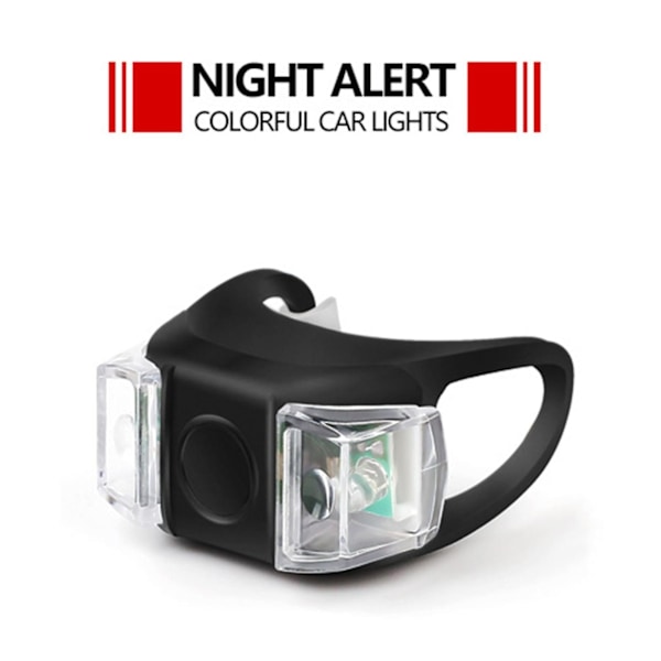 Kaesi pyörän takavalo, korkea kirkkaus, vedenpitävä, 2 LED-helmeä, 3 tilaa, valaiseva silikoni, yöajo, sammakkovalot, pyöräilytarvikkeet (musta)