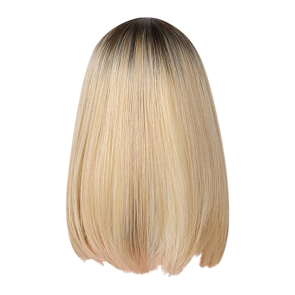 Brun Gradient Golden Middels Lang Parykk Komfortabel Å Ha På Passer Til Fester Og Samlinger 241544（Gull）