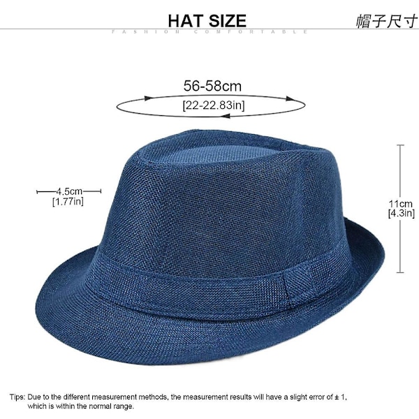 Topphatt enfärgad jazzhatt herr brittisk hatt damer all-match casual solskydd fyra årstider cowboyhatt gentlemanhatt