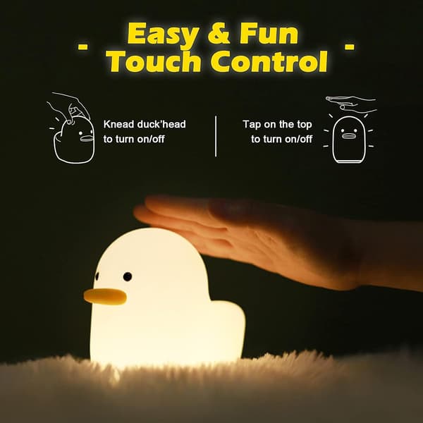 LED Andenatlys, USB Genopladelig, Silikone, Touch Control