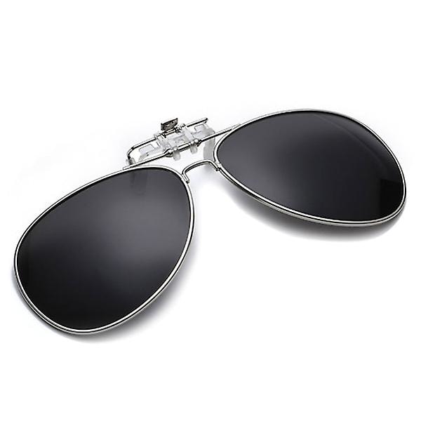 Clip-on Pilot Solbriller Sort - Fastgør til eksisterende briller! Sort