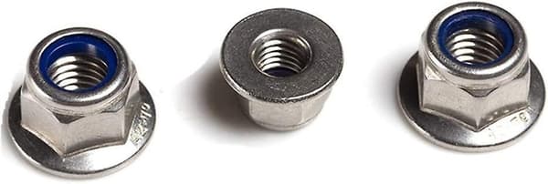 M10-(5 stk.)-flange-fikseringsmøtrik (inklusive polyamid-spændedel)-6926 rustfrit stål