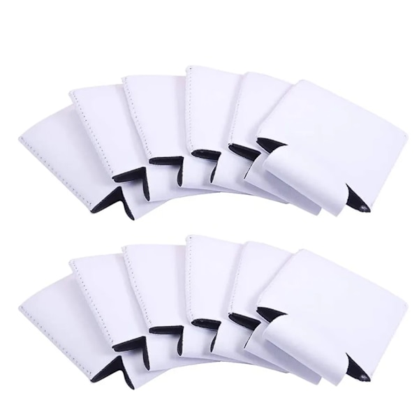 Sublimeringsämnen Burk Kylare – 12-pack Neopren Öl Kylare Perfekt för DIY Projekt för Bröllop, Möhippor, Födelsedagar, Vit