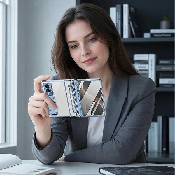 Puhelinkotelo Samsung Z Fold8 - PC-sarana-suojaus integroidulla näytönsuojakalvolla Silver Phantom Samsung Z Fold8