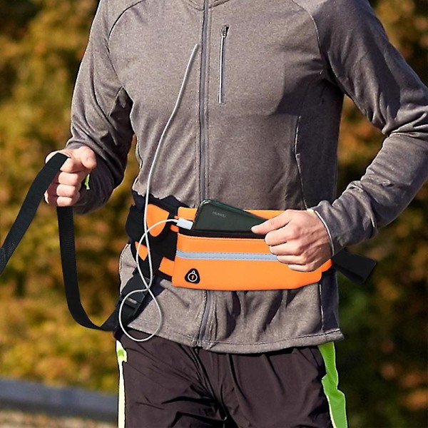 Reflekterande elastisk sport midjeväska hundkoppel set dragrep husdjur hund löpbälte elastisk handsfree jogging drag hundkoppel