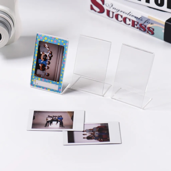 3 tum L-formad akrylfotoram Klart ministativ för Fujifilm Instax Mini 8 8+ 70 7s 90 25 26 50s 9 SP-1 SP-2 film 3-pack