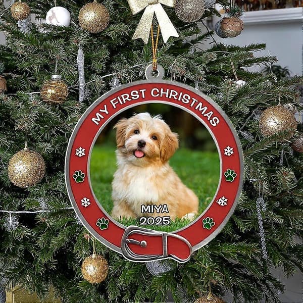 Tilpasset juletrepynt med kjæledyrtema, 2D akryl-dekorasjon for hund og katt