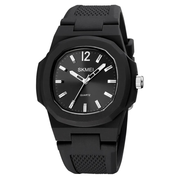 SKMEI Herr Quartz Watch Simple Armband Watch Herr Precise Time 5ATM Vattentät watch Herrmodearmband Business Watch, Svart