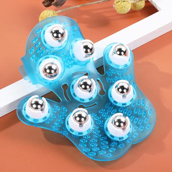 Palm Nine Beads Cervical Massager - Lyseblå
