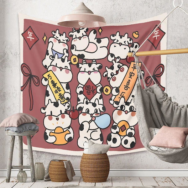 Wekity Bohemian Tapestry Estetisk Kunst Hjem Bakgrunn Stoff Ornament Gave Mandala Tapestry for Baby Room Ornament (ZJ827-8, 51 X 59 tommer)