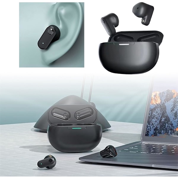 Md03 Tws Bluetooth -kuulokkeet sininen uutisten ratkaisu 5.0 korvaan asennettava urheilun digitaalinen näyttö kosketusnappikuulokkeet