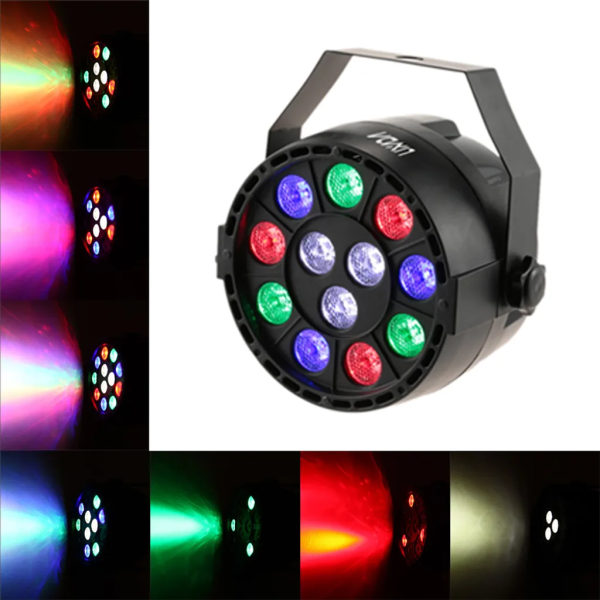 15W RGBW Disco Performance LED Scenljus PAR Light Lighting Strobe Professional 8 Channel DJ Party DMX-512 (AC 90-240V)