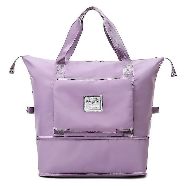Dww-(lilla)1pc Kapasitet Foldbar Reiseveske - Stor Kapasitet Vanntett Foldbar Tote