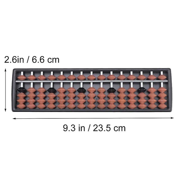 2 st små abakusar traditionella barn abakusar pedagogiska aritmetiska abakusar（23,5X6,5X1,6CM，brun）
