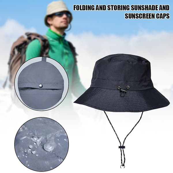 Sommar Vattentät Packbar Solhatt Bärbar Andningsbar Unisexhatt För Picknick Camping (Rosa)