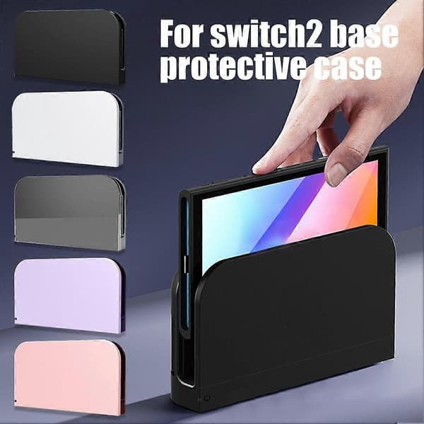 Beskyttelsesetui til Switch 2-base, ridsefast og faldbeskyttende white