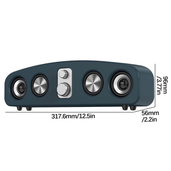 Computerhøjttalere Bluetooth-højttaler Retro bærbar lydkortradio Hjemmecomputer Desktop trådløs lyd Subwoofer Udsalg（B）