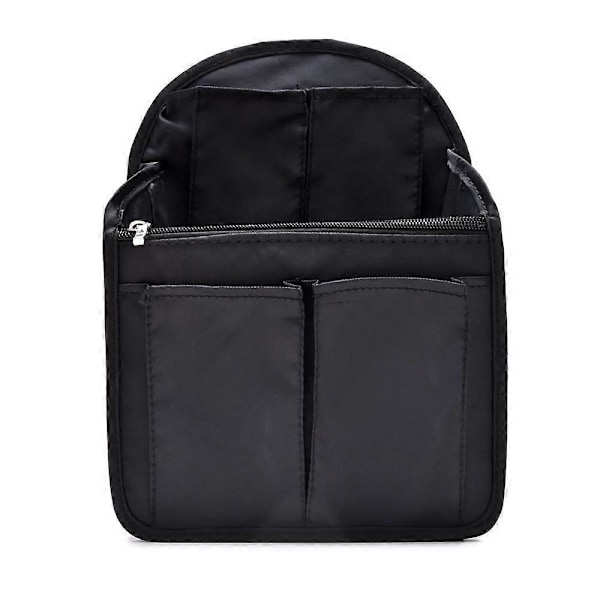 Mini Ryggsäcksorganiserare Insats Liten Väska Delare för Ryggsäck Handväska Lätt Nylon Axelväska Organiserare Insats, Svart