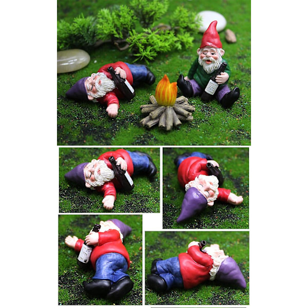 4 stk. Kunstig mos mikro landskab dekoration udendørs fe miniature have dværg ornamenter håndværk blomsterpot tilbehør alfer