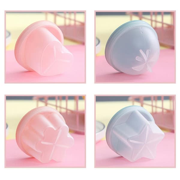 Søt kokt eggform med smørebørste Non Stick Steamed Egg Mould for Jellys/Egg Making（Rosa）