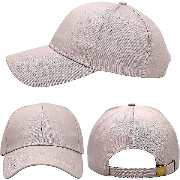 3-pack Heilwiy Unisex enfärgad bomull keps med rem baktill, justerbar, one size passar de flesta, present