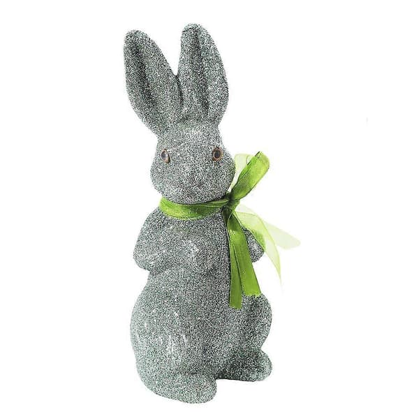 Påskeharefigur i skum med glitterfinish til dekorasjon color 3pcs