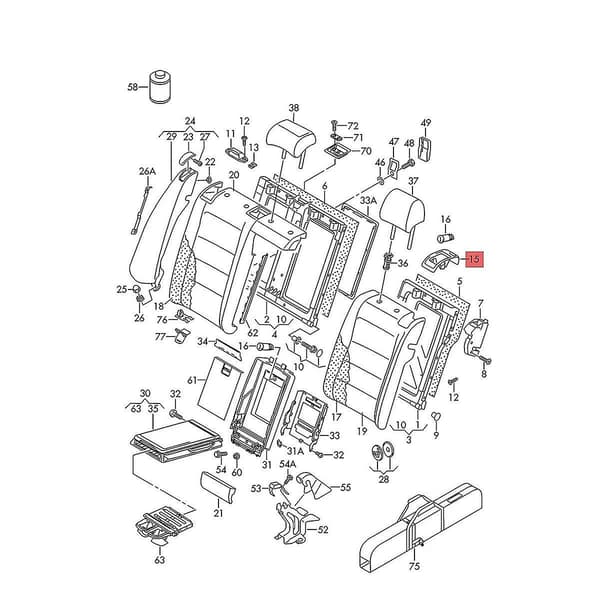 För B6 B7 Cc Bakre Vänster Eller Höger Säte Ner Lås Spänne Trim Cover Panel Baffle Spänne Händer 3c9885893 3c9885894