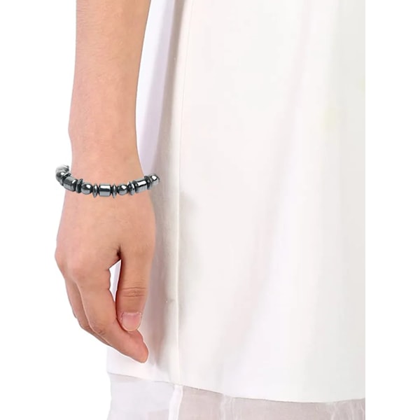 Hematit Magnetterapi Armband Set för Artritsmärta Lindring, Hälsosmycken för Kvinnor.