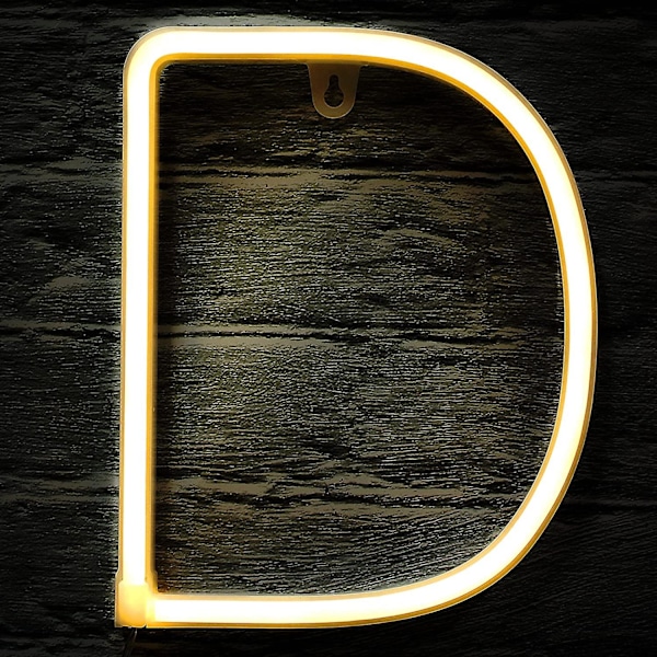 Led Neon Taklampe Alfanumerisk Symbol Neon Lys Med Trådløs Fjernkontrollbryter