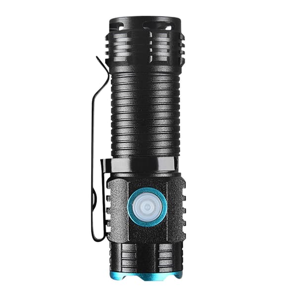Taskulamppu Led-taskulamppu Mini-taskulamppu, 1000 lumenia, ladattava kompakti LED-taskulamppu klipsulla（B）