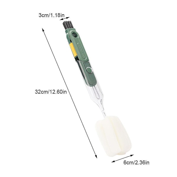 5 i 1 køkkensvampbørste Multifunktionel flaskebørsteværktøjer til rengøring（blå）