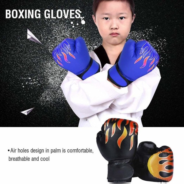 Boxningshandskar för barn, Kickboxningshandskar med kardborre Små boxhandskar för barn från 3-7 år Träningshandskar