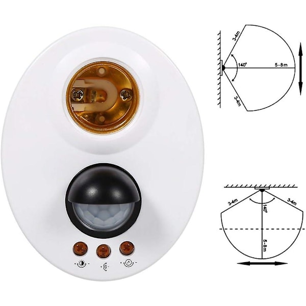 Lampfäste E27 110-250V Automatisk IR Infraröd Sensor Ljus Bas Bas Lampfäste Mänsklig Kropp Induktion Switch