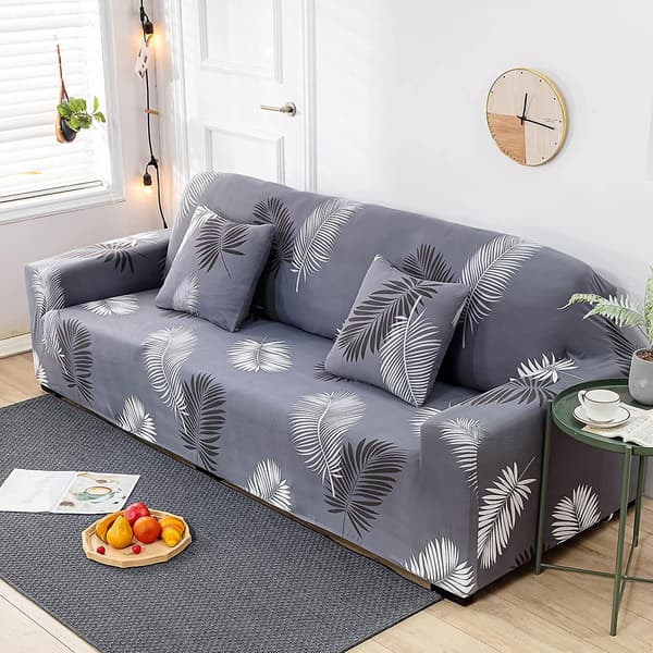 Sofföverdrag, stretchsofföverdrag jacquard soffskydd (fjädrar, 1-sits sofföverdrag: 90-140cm)（B）