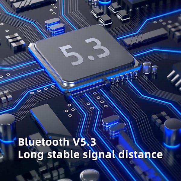 Trådlösa Bluetooth-hörlurar, intelligent digital display, minilätta hörlurar