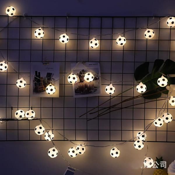 3m LED Fodbold String Lights Garland USB-drevet Fodbold Julelys