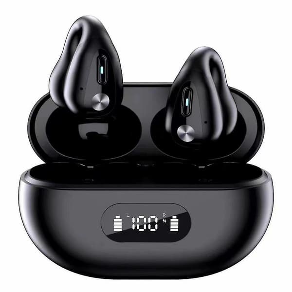 YYK-Q80 Bluetooth-headset støjreduktion ørekrog bevægelse digitaldisplay ekstra lang udholdenhed øreklips Bluetooth-headset med mikrofon