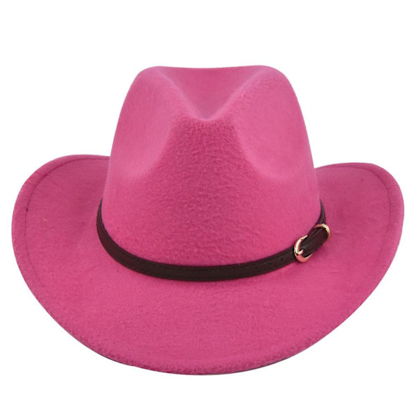 Europeisk og amerikansk retro imitert saueskinn cowboyhatt filtlue ullhatt nasjonal vindhatt retro jazzhatt