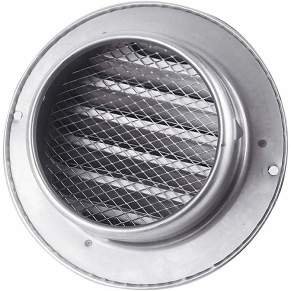 Devenirriche ventilasjonsgitter hette ventilasjonsuttak rund ventilasjonsgitter i rustfritt stål kanallufter med anti-insektnett, 80mm
