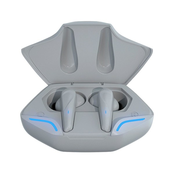 Langattomat Bluetooth-kuulokkeet, joissa langaton latauskotelo, stereokuulokkeet, sisäänrakennettu mikrofoni, kuulokemikrofoni, ensiluokkainen (harmaa)