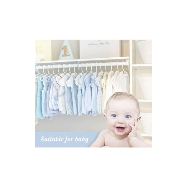 10 stk Børnetøjsbøjler Babytøjsbøjler Plastbøjler Opbevaring Tøjbøjler til garderobeskab Tøj Længde 27 cm i hvid