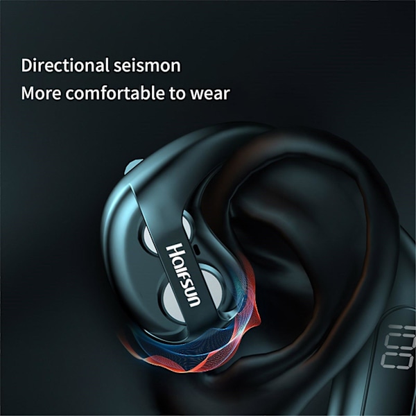 HIFI ANC Benledning Trådlösa Hörlurar Uppgradering Bluetooth 5.3 Benledning Headset Stereo Hörlurar Sport Maximal Komfort（BK）